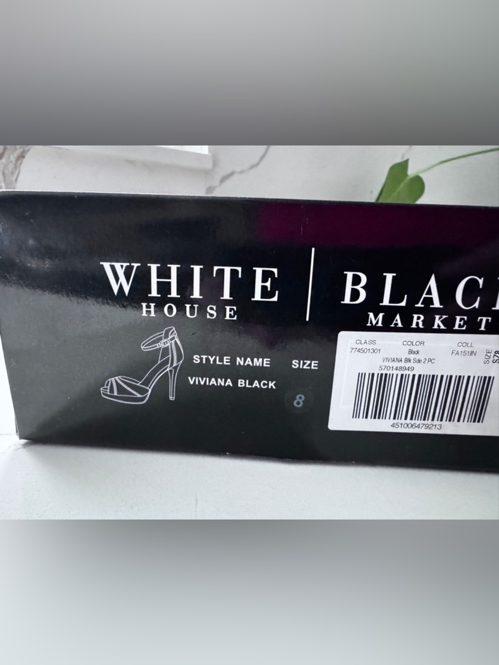 White House Black Market Viviana Black Size 8 Heels - Picture 3 of 10